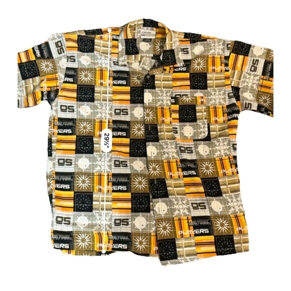 ZAM 2000 Shirt 2XL Button Up Retro Y2K Graphic New York Players Bold Print - Picture 5 of 6